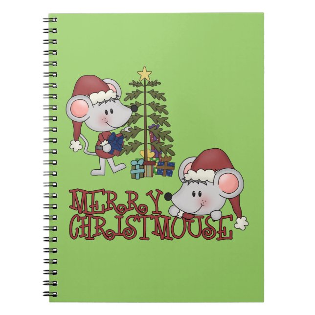 Carnet Joyeux Christmouse avec l'arbre (Devant)