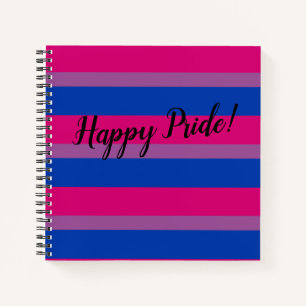 Carnet Joyeux drapeau bisexuel de fierté