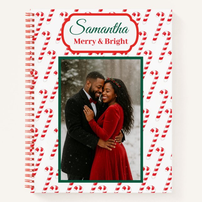 Carnet Joyeux et brillant Noël photo (Devant)