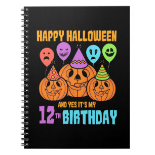 Carnet Joyeux Halloween 12ème anniversaire