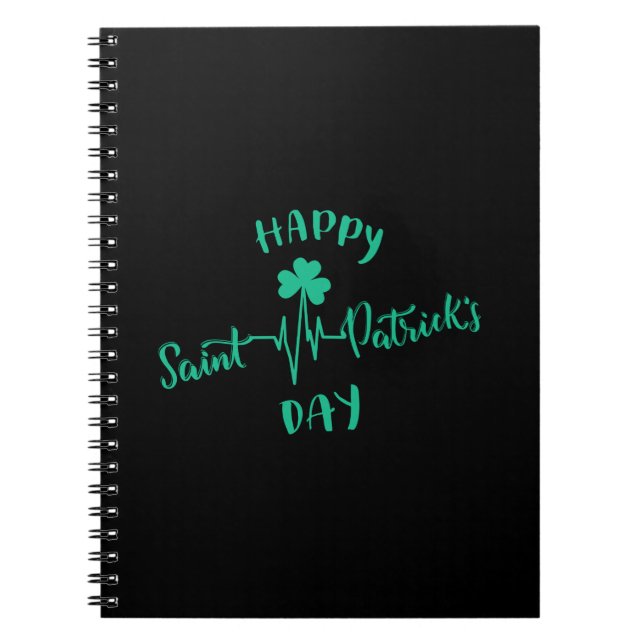 Carnet Joyeux Jour de la Saint Patrick Shamrock d'impulsi (Devant)