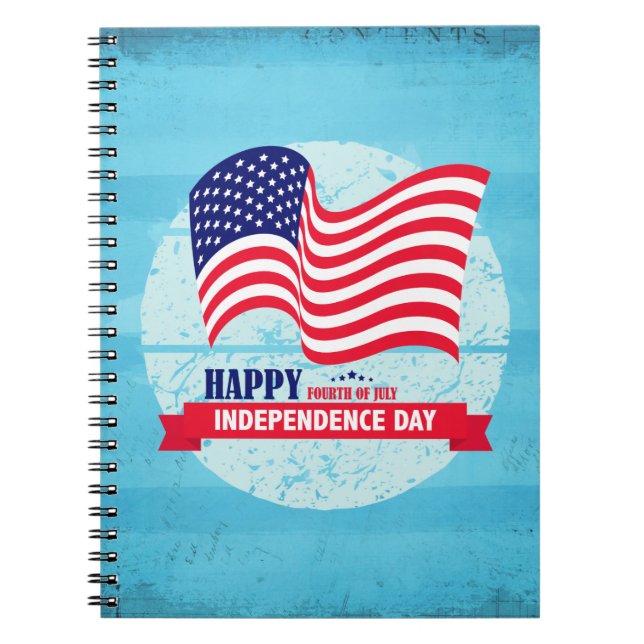 Carnet Joyeux Jour de l'Indépendance Illustration du drap (Devant)