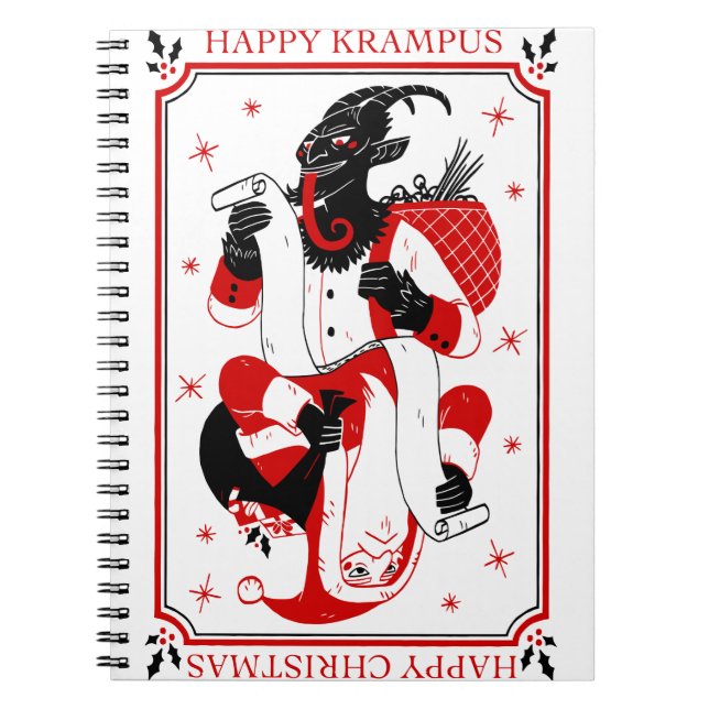 Carnet joyeux krampus de Noël (Devant)