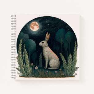 Carnet Joyeux lapin au clair de lune