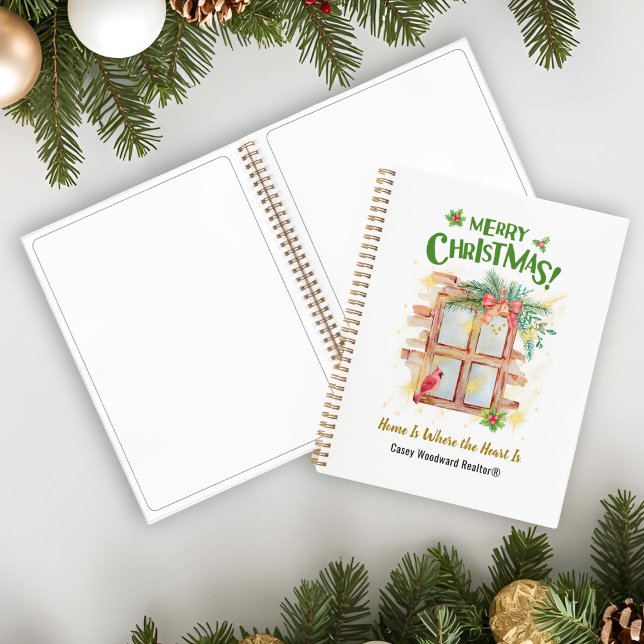 Carnet Joyeux Noël à la maison où est le cœur | Immobilie (Créateur téléchargé)