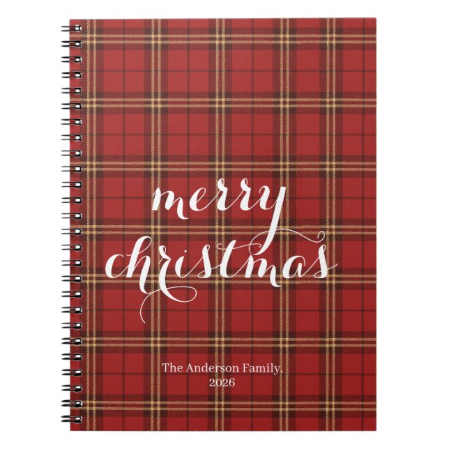 Carnet Joyeux Noël à plat classique - (Devant)