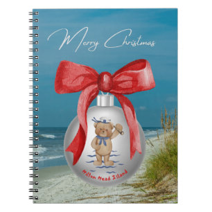 Carnet Joyeux Noël côtier Hilton Head Island Beach