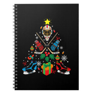 Carnet Joyeux Noël de hockey sur glace