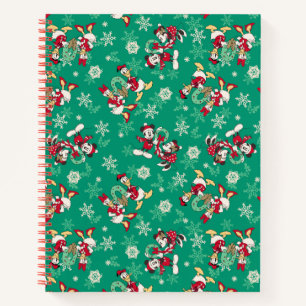 Carnet Joyeux Noël Deck the Halls Mickey & Donald