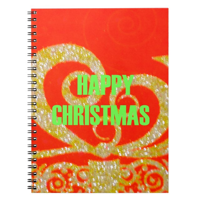 Carnet Joyeux Noël Golden Red Snowflex.jpg (Devant)