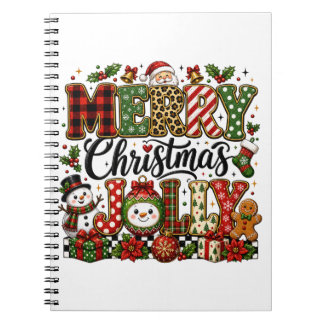 Carnet Joyeux Noël mignon gai