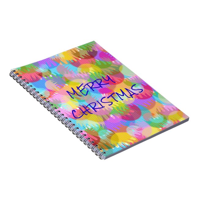 CARNET JOYEUX NOËL PERSONNALISÉ À PAILLETTES DE COULEUR (Côté Droit)