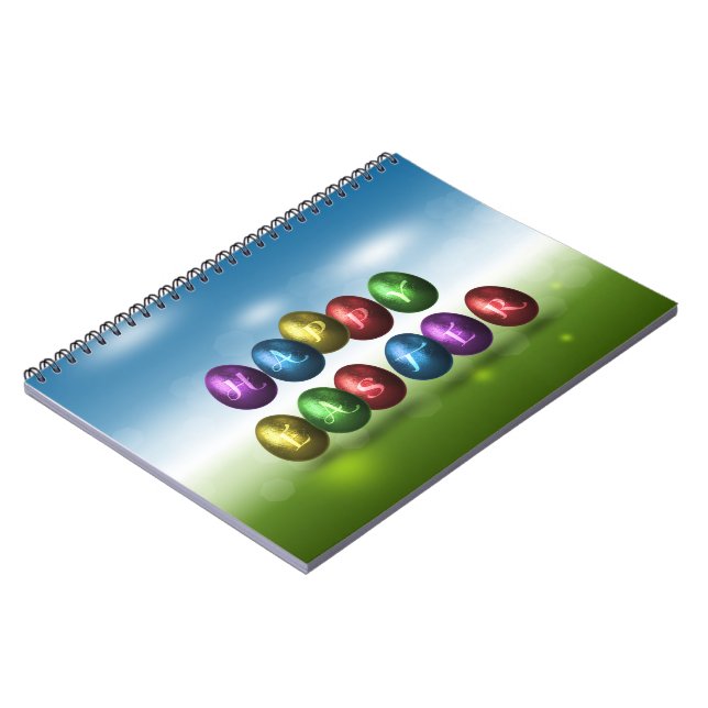 Carnet Joyeux Oeufs de Pâques colorés (Côté gauche)