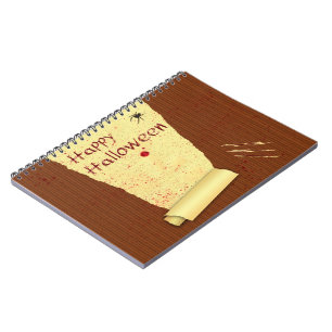 Carnet Joyeux papier peint Halloween sanglant