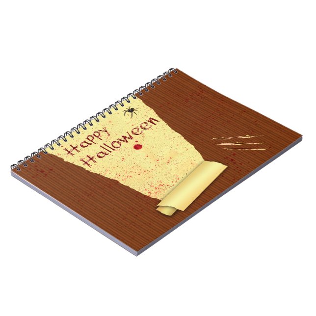 Carnet Joyeux papier peint Halloween sanglant (Côté gauche)