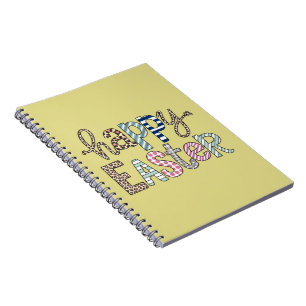 Carnet Joyeux Pâques mignonne lapin floral Leopard de pri