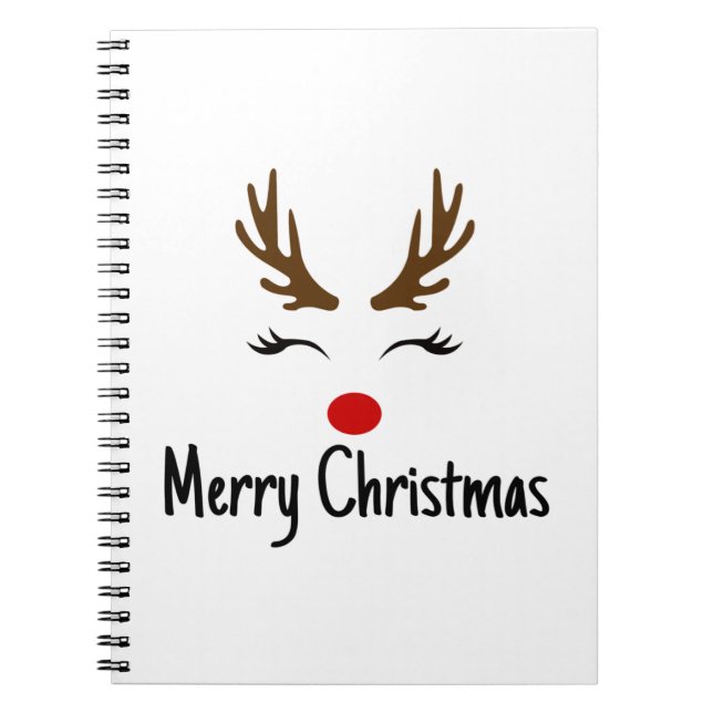 Carnet Joyeux rennes de Noël (Devant)