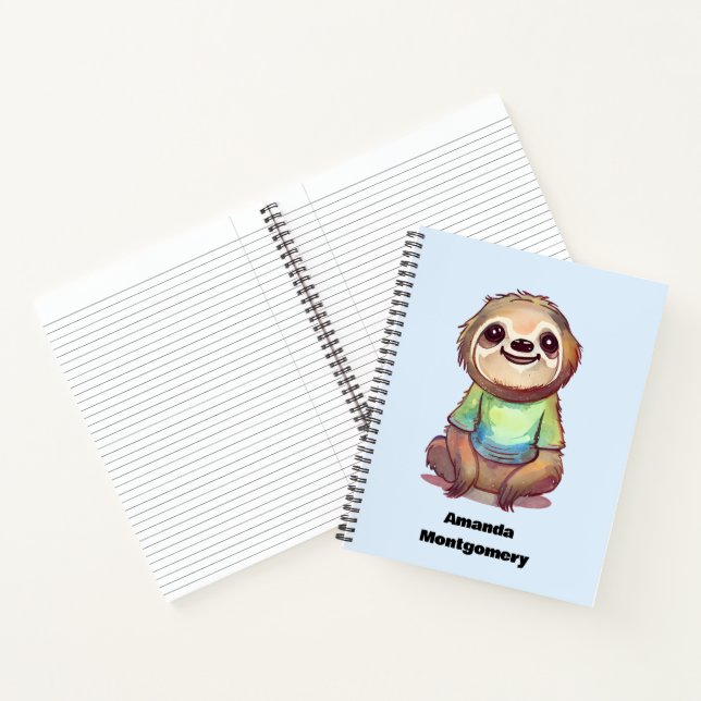 Carnet Joyeux sourire assis sur une parcelle détendue (Intérieur)