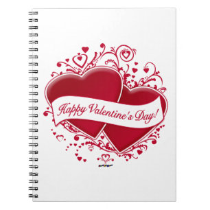 Carnet Joyeux Valentine ! Red Hearts
