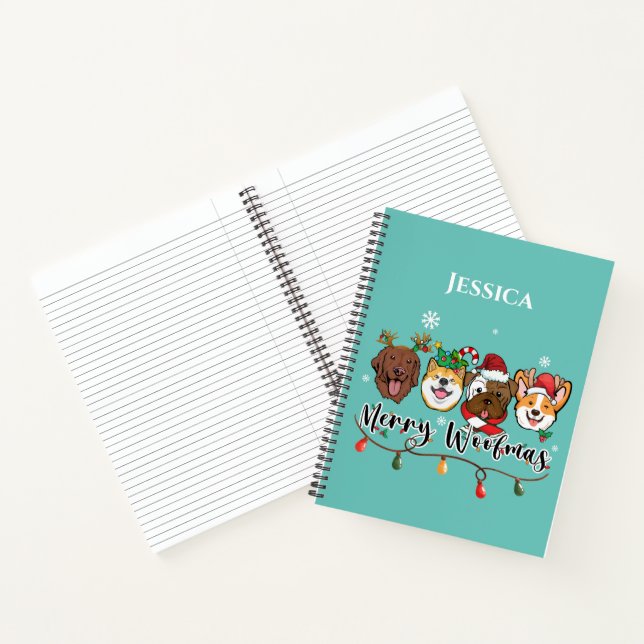 Carnet Joyeux Woofmas personnalisé (Intérieur)