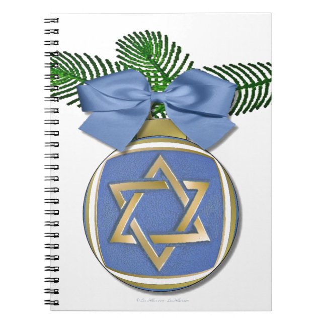 Carnet Judaïque Hanoukka Star Of David Ornament Print (Devant)