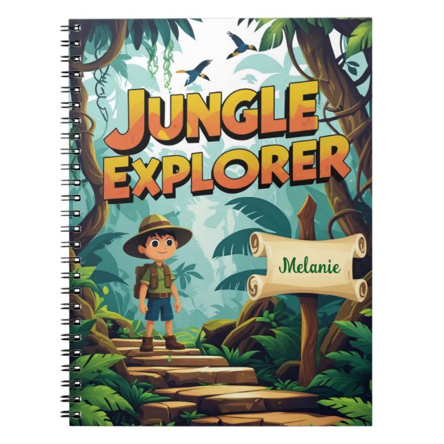 Carnet Jungle Explorer - Aventure personnalisée (Devant)