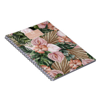 Carnet Jungle tropicale feuille Fleurs de forêt tropicale
