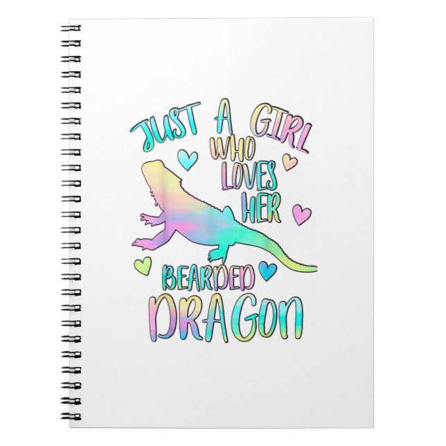 Carnet Just A Girl Who Loves Her Bearded Dragon L (Devant)
