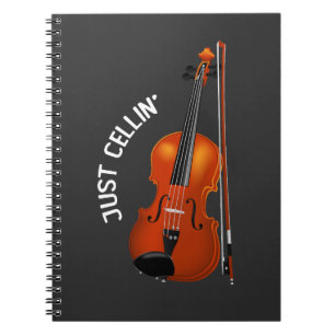 Carnet Just Cellin' Drôle Détente Violoncelle Violon