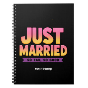 Carnet Juste Marié Jusqu'À Présent Si Bien Drôle Couple M