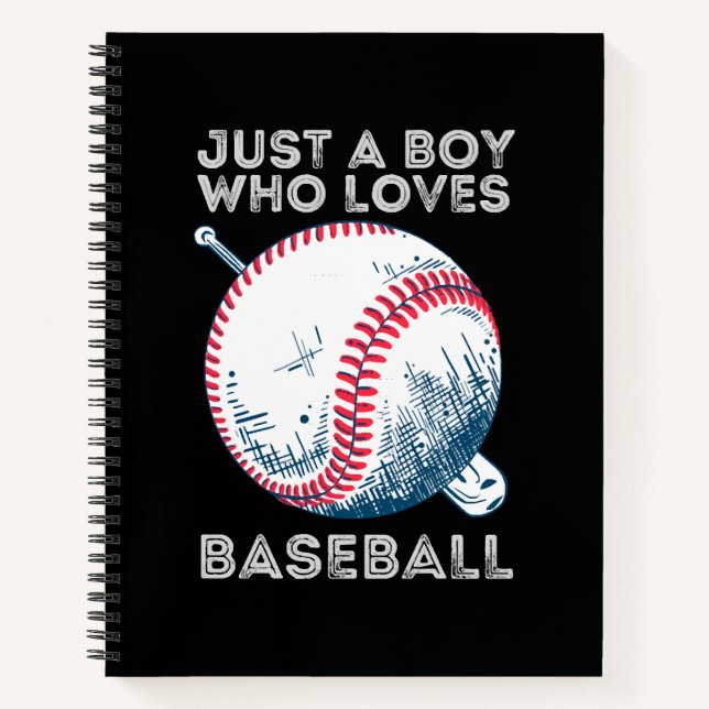 Carnet Juste un garçon qui aime le baseball (Devant)