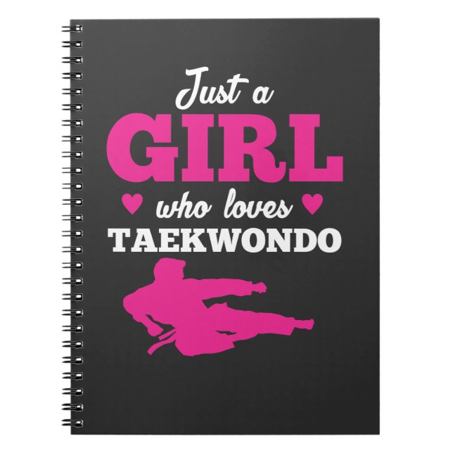 Carnet Juste une fille qui aime l'amant du Taekwondo le (Devant)