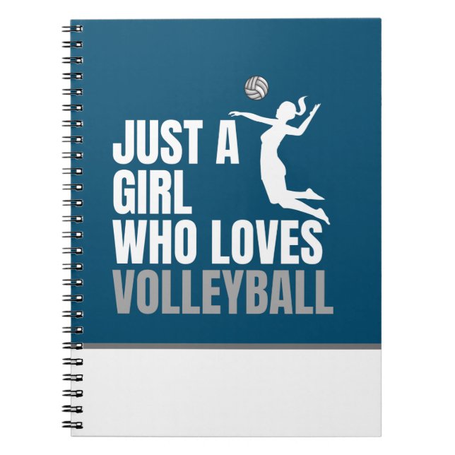 Carnet Juste Une Fille Qui Aime Le Joueur De Volley-ball  (Devant)