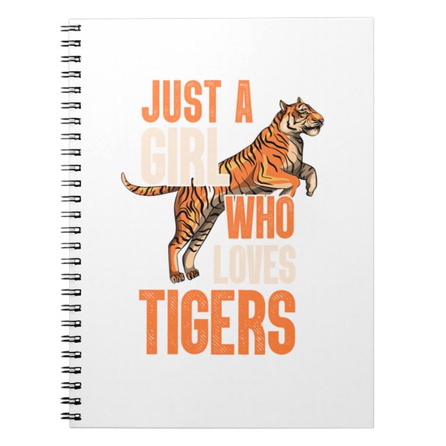 Carnet Juste Une Fille Qui Aime Le Safari Tigre Des Tigre (Devant)