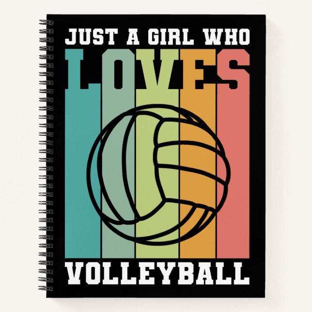 Carnet Juste une fille qui aime le volleyball (Devant)