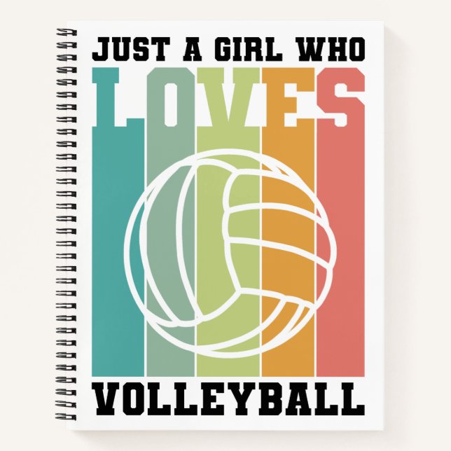 Carnet Juste une fille qui aime le volleyball (Devant)