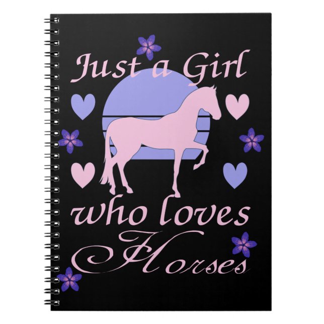 Carnet Juste Une Fille Qui Aime Les Chevaux (Devant)