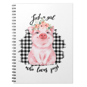 Carnet Juste une fille qui aime les cochons