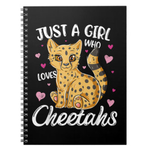 Carnet juste une fille qui aime les guépards cadeau gu