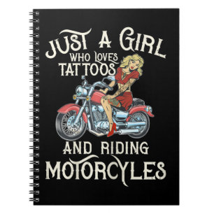 Carnet Juste Une Fille Qui Aime Les Motos Drôle Art Gift.