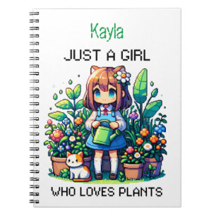 Carnet Juste une fille qui aime les Plantes Personnalisé