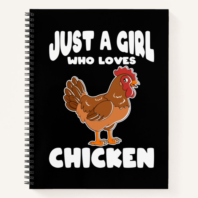 Carnet Juste une fille qui aime les poulets (Devant)