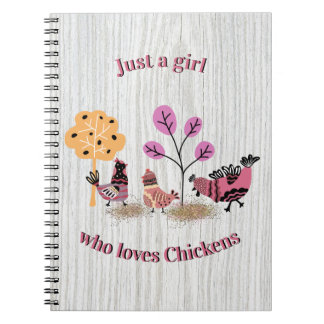 Carnet Juste Une Fille Qui Aime Les Poulets Pays Art Folk