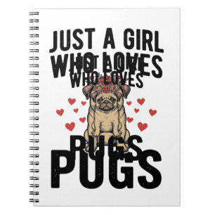 Carnet Juste Une Fille Qui Aime Les Pugs Modèle De T-Shir