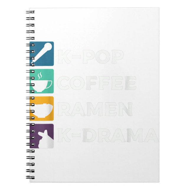 Carnet K-Pop Coffee Ramen K-Drama T-Shirt-SejLY (Devant)