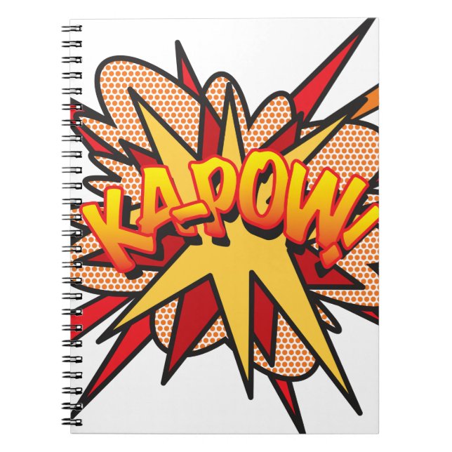 Carnet KA-POW Fun Retro Comic Book Pop art (Devant)