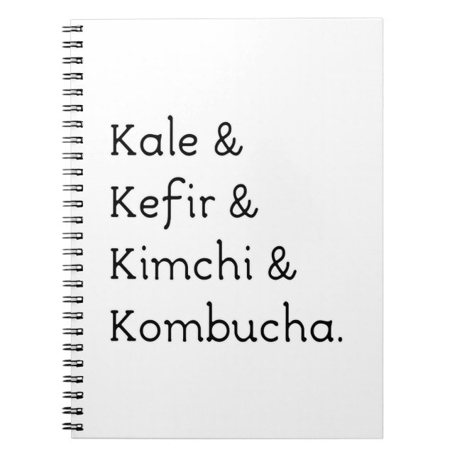 Carnet Kale Kefir Kimchi Kombucha (Devant)