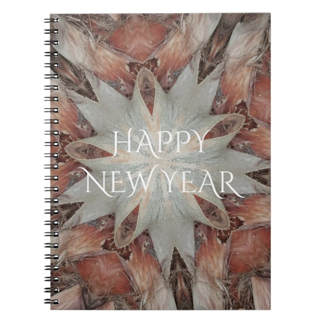 Carnet Kaleidoscope Design Star du tronc de palmier (Devant)