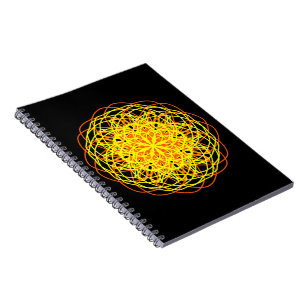 Carnet Kaleidoscope Mandala Art Energy Fleur Jaune