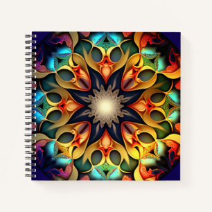 Carnet Kaleidoscope Mandala Flower Design-23091